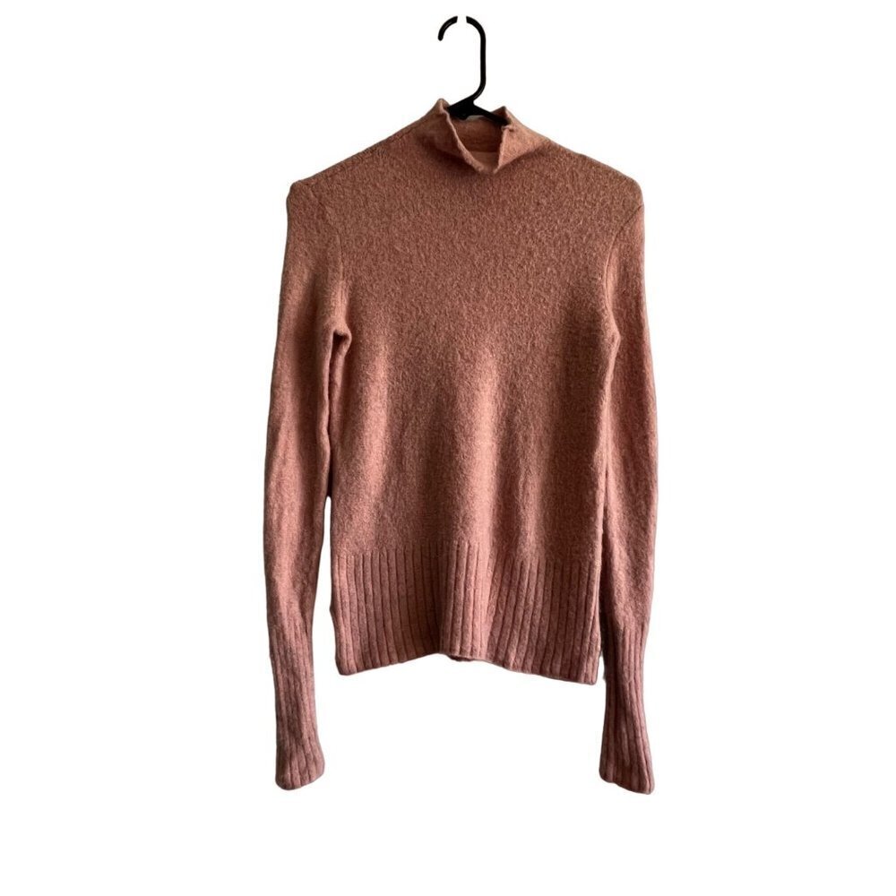 Madewell‎ Island Turtleneck Sweater in Coziest Yarn Alpaca Blend Pink X-Small